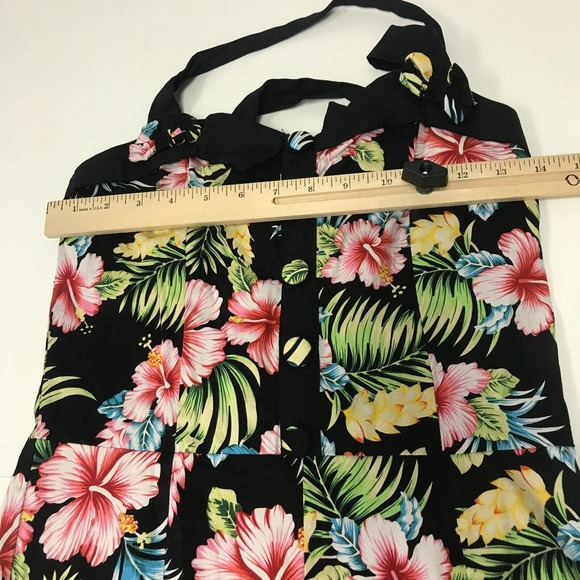 Banned Apparel Romper Womens Small Tropical Floral Print Retro Adjustable Straps - Picture 10 of 12